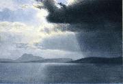 Albert Bierstadt Approaching Thunderstorm on the Hudson River oil painting